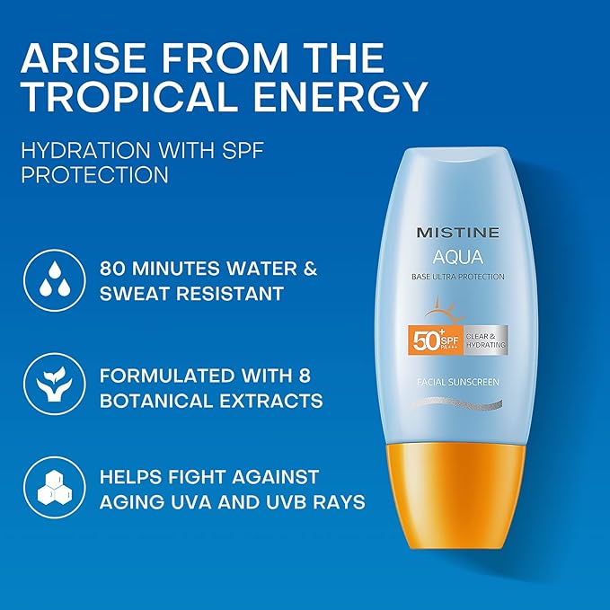 MISTINE - Aqua Base Ultra Protection Matte & Light Facial Sunscreen SPF50 PA ++++ 40ml