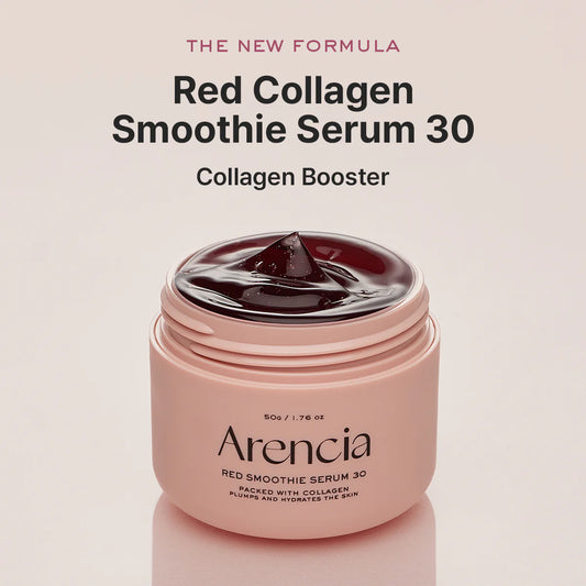 Arencia Overnight Red Smoothie Face Mask Serum, Glowing & Soothing with 30% red collagen, Niacinamide, Peptide, Vitamin E